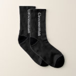 Wedding Black White Groomsmen<br><div class="desc">Monogram these black socks with their name or their title for the wedding. A fun way for all the men to match.</div>