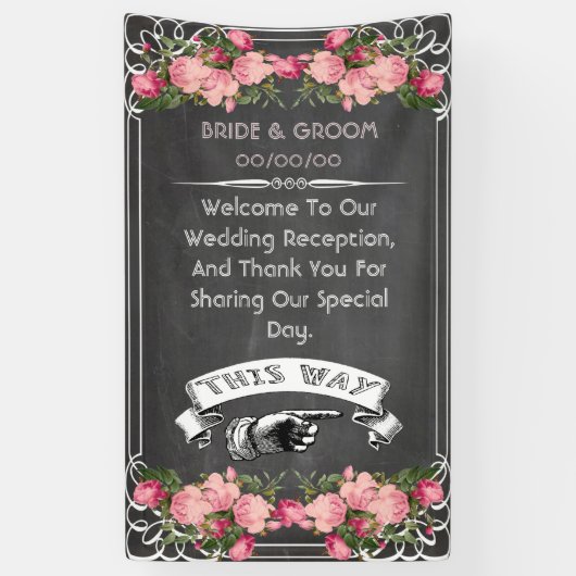 Wedding Blackboard Banner (Verticaal)