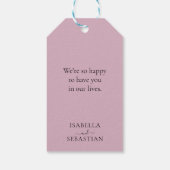 Wedding Blush Pink Lavender Touch Cadeaulabel (Achterkant)