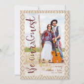 Wedding Bohemian Tribal Textile Texture Background Kaart (Voorkant)