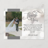Wedding Bokeh Dank je wel, Briefkaart
