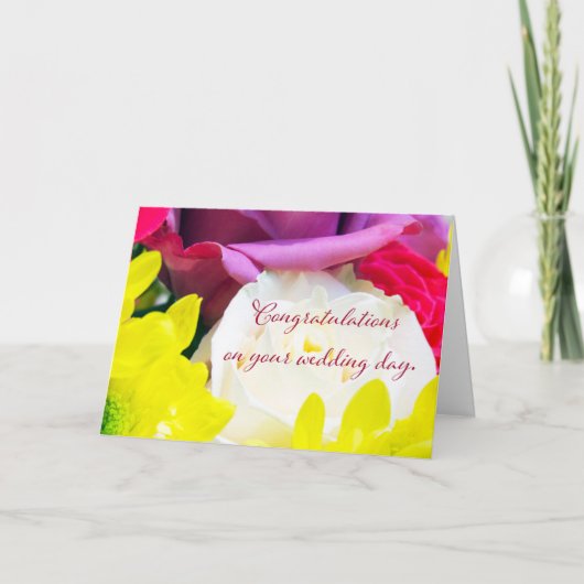 "Wedding Bouquet 1." Wenskaart Kaart (Voorkant)