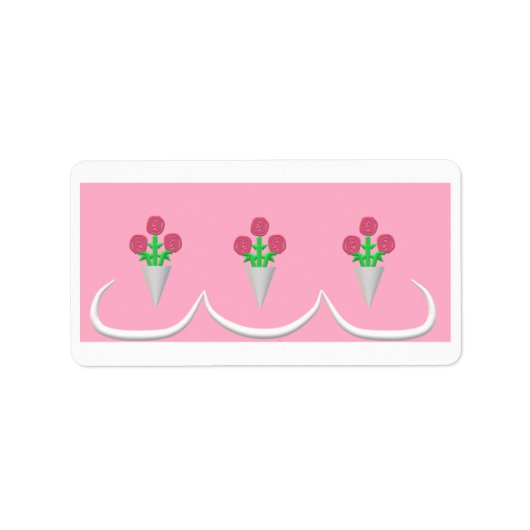 Wedding Bouquet Retouradres Etiket (Voorkant)