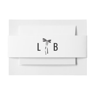 Wedding Bow Belly Band Uitnodigingen Wikkel