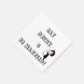 Wedding Bride and Groom Humor Servet (Hoek)