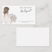 Wedding Bride Bridesmaid Earring Display Card Plaatskaartje (Voorkant / Achterkant)