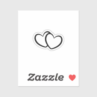 Wedding Bride Groom Double Heart Temporary Tattoo Sticker