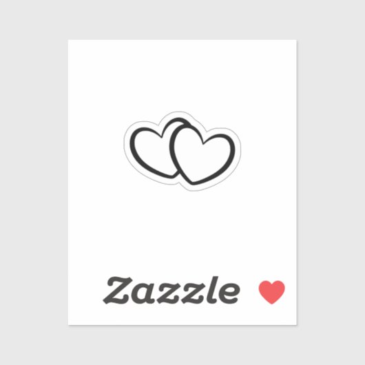 Wedding Bride Groom Double Heart Temporary Tattoo Sticker (Vel)
