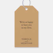 Wedding Burly Wood Sand Lavender Touch Cadeaulabel (Achterkant)