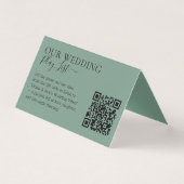 Wedding Cadet Blue Green QR Code Playlist (Front)