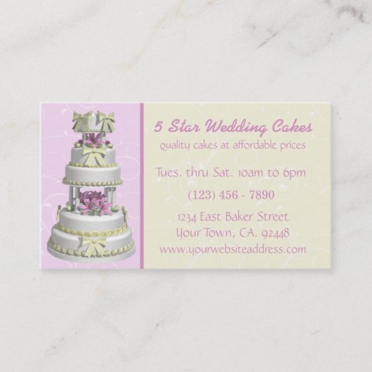 Wedding Cake Bakery Visitekaartje (Voorkant)