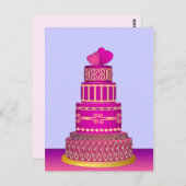 Wedding Cake Briefkaart (Voorkant / Achterkant)