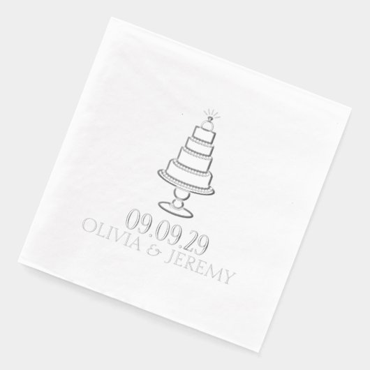Wedding Cake Folie Servetten (Links)