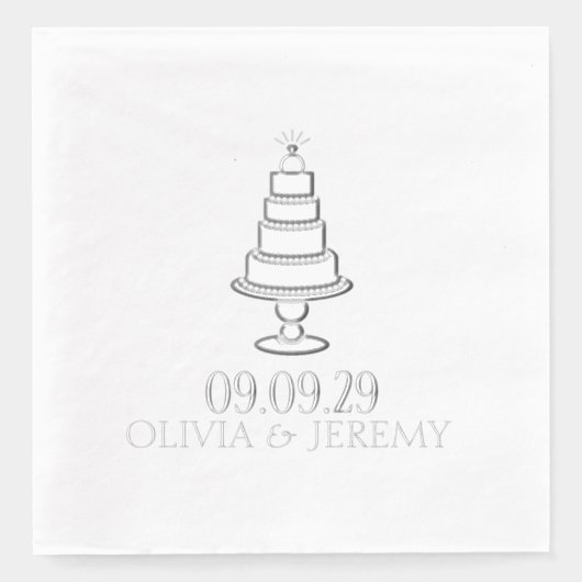 Wedding Cake Folie Servetten (Voorkant)