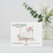 Wedding Cake Funny Change of Date Postponed Briefkaart (Staand voorkant)