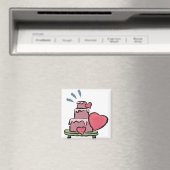 Wedding Cake Hearts Magneet (Insitu (Vaatwasser))