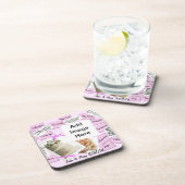 Wedding Cake, roze lintje Drankjes Onderzetter (Rechterzijde)