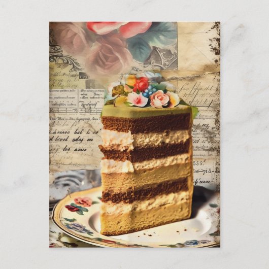 Wedding Cake Slice Briefkaart (Voorkant)
