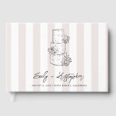 Wedding Cake Stripe Wedding Gastenboek (Voorkant)