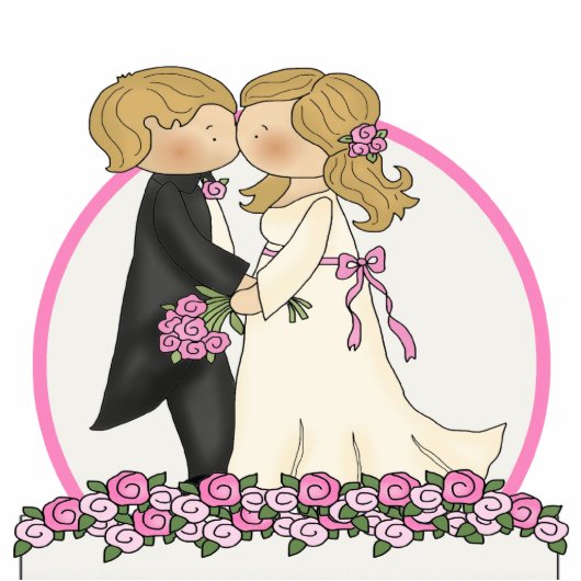 Wedding Cake Toppers Staand Fotobeeldje (Voorkant)