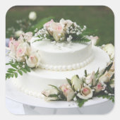 Wedding Cake Vierkante Sticker (Voorkant)