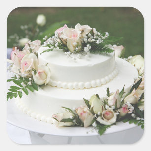 Wedding Cake Vierkante Sticker