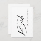 Wedding Card for Your Bride or Groom  Bedankkaart (Voorkant / Achterkant)