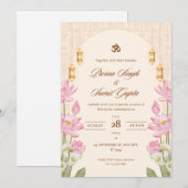Wedding Card Invitation 5"7 inches cards (Devant / Derrière)