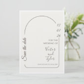 Wedding Card – Modern Minimal Save The Date Arch  Kaart (Staand voorkant)
