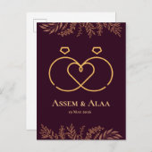 wedding card uitnodiging briefkaart (Voorkant / Achterkant)
