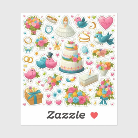 Wedding Celebration Sticker Set" (Vel)