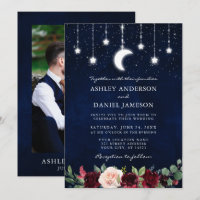 Wedding Celestial Moon Stars Licht Floral Foto