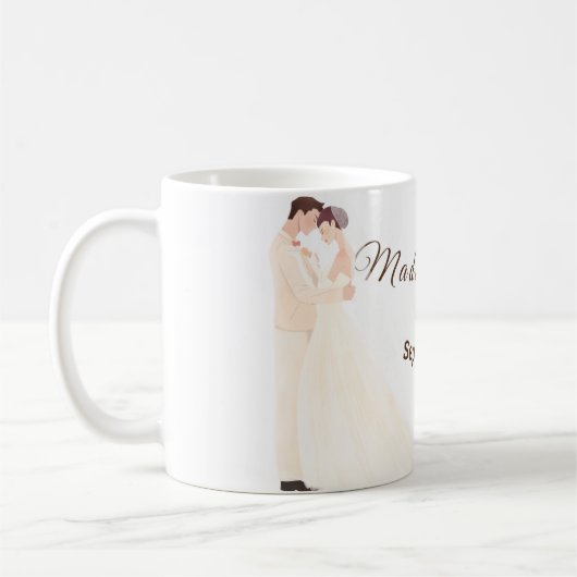 Wedding ceramic mug  koffiemok (Links)