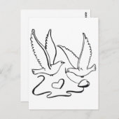 Wedding Ceremony Doves Briefkaart (Voorkant / Achterkant)