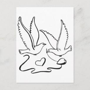 Wedding Ceremony Doves Briefkaart