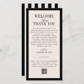 Wedding Ceremony or Reception Welcome Bedankkaart (Voorkant / Achterkant)