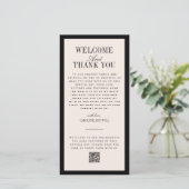 Wedding Ceremony or Reception Welcome Bedankkaart (Staand voorkant)