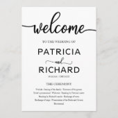 Wedding Ceremony Order of Service Program Chic Programma (Voorkant)