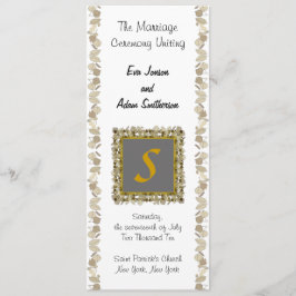 Wedding Ceremony Program Gold Leaf Programma