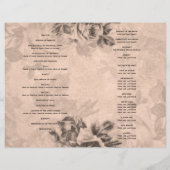 Wedding Ceremony Program Rozen Sepia (Achterkant)