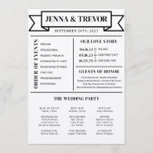 Wedding Ceremony Program With Icons Minimalist Programma (Voorkant)