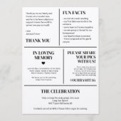 Wedding Ceremony Program With Icons Minimalist Programma (Achterkant)