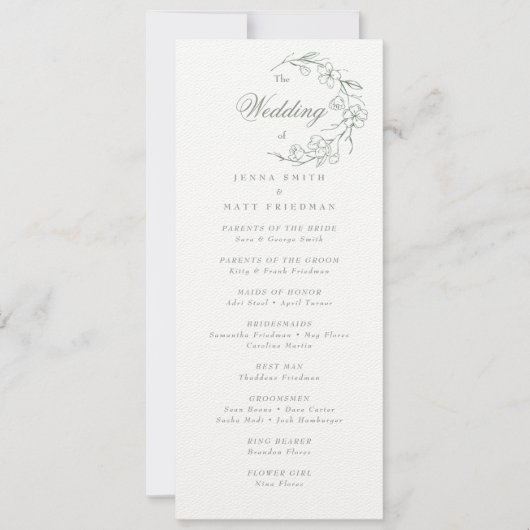 Wedding Ceremony-programma (Voorkant)