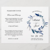 Wedding Ceremony-programma | Blauwe eucalyptus (Voorkant)