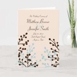 Wedding Ceremony Programma en Orde van Service Kaa