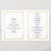 WEDDING CEREMONY PROGRAMMA geborsteld lijst van he (Achterkant)