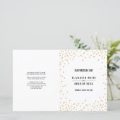 WEDDING CEREMONY PROGRAMMA glamoureus goudglitter (Staand voorkant)