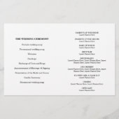 WEDDING CEREMONY PROGRAMMA mini gold confetti iory (Achterkant)