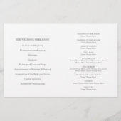 WEDDING CEREMONY PROGRAMMA mini Silver confetti (Achterkant)
