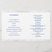 WEDDING CEREMONY PROGRAMMA mini Silver confetti bl (Achterkant)